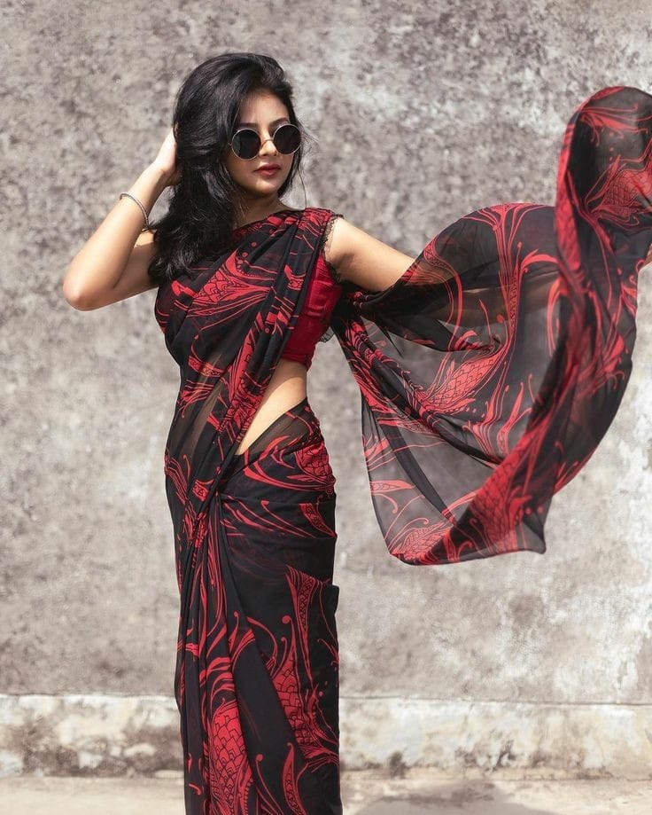 VK4110 Georgette Printed Sarees Catalog